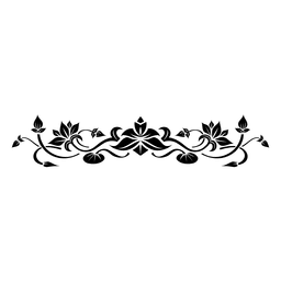 Swirly divisor de ornamento floral 3 Desenho PNG