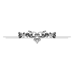 Divisória ornamentada com folhas onduladas Desenho PNG