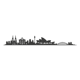 Sydney skyline silhouette PNG Design Transparent PNG