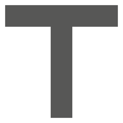 T Kreuzungszeichen PNG-Design