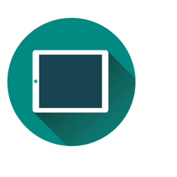 Ícone de círculo do tablet Desenho PNG