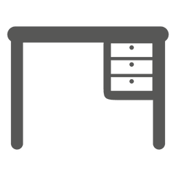 Table with drawer Transparent PNG