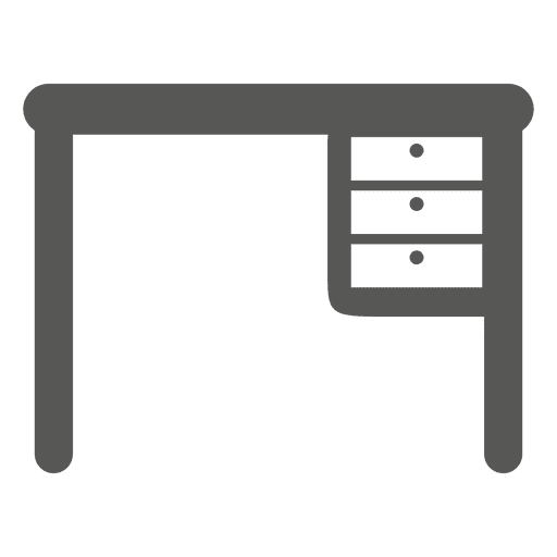 Tisch mit Schublade PNG-Design