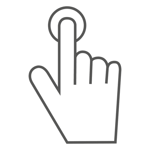 Tap gesture icon PNG Design