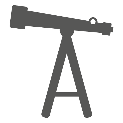 Flaches Symbol des Teleskops PNG-Design
