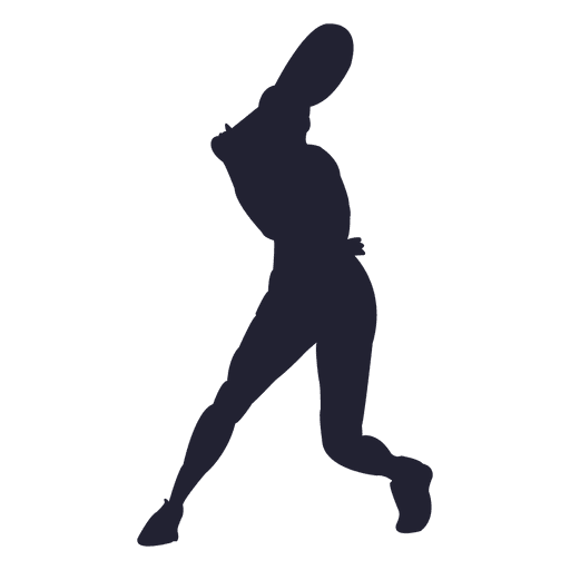 Tennis player female silhouette PNG Design