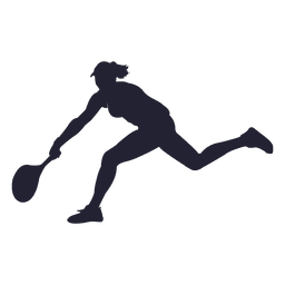 Tennis player female silhouette 1 PNG Design Transparent PNG