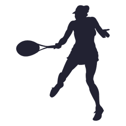 Tennisspielerin Mädchen Silhouette PNG-Design