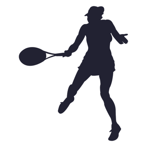 Design PNG E SVG De Silhueta De Jogador De Tênis Para Camisetas