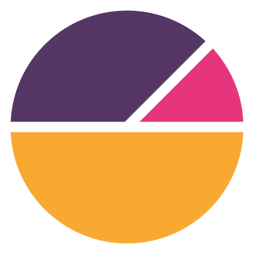 Three parts pie chart PNG Design
