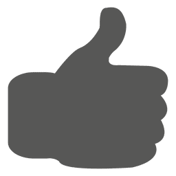 Pulgar arriba icono plano Diseño PNG