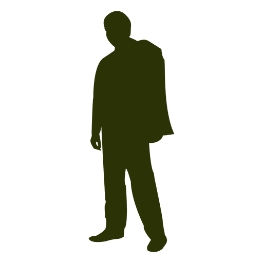 Tired executive silhouette PNG Design
