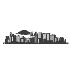 Silueta del horizonte de tokio Diseño PNG
