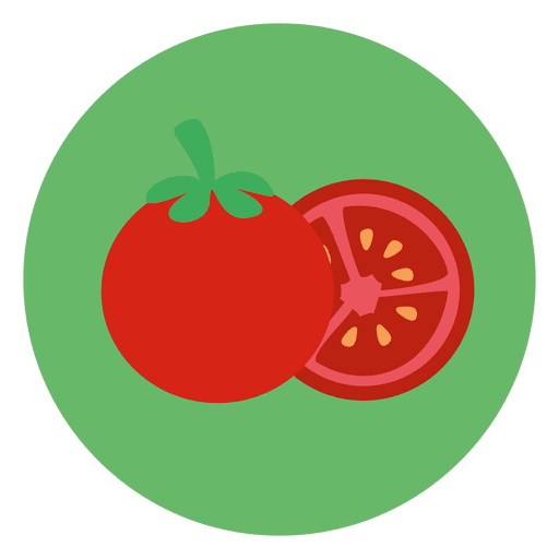 Icono de círculo de tomate Diseño PNG