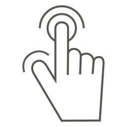 Touch screen hand gesture PNG Design