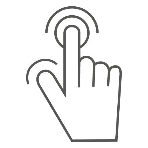Touchscreen-Handbewegung PNG-Design