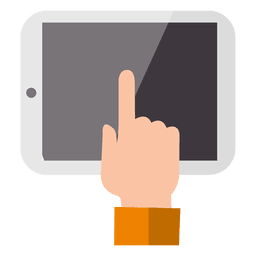 Touching tablet screen PNG Design Transparent PNG