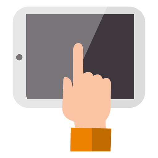 Tablet-Bildschirm berühren PNG-Design