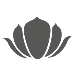 Traditional chinese flower silhouette PNG Design