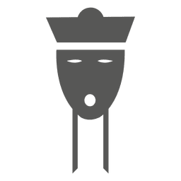 Icono de máscara tradicional china Diseño PNG