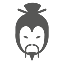 Traditoinal japanese face silhouette PNG Design