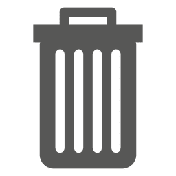 Flaches Mülleimersymbol PNG-Design