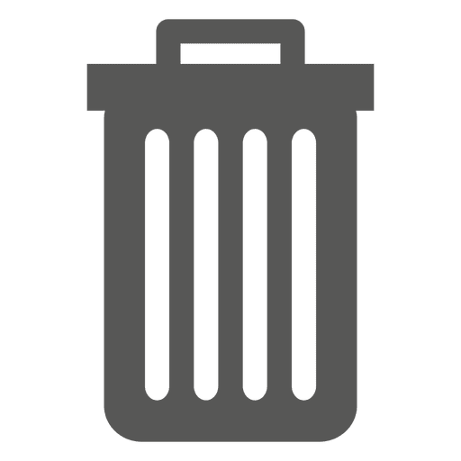 Flat trash can icon