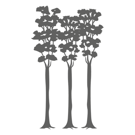 Silueta de árbol 12 Diseño PNG