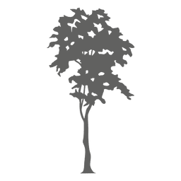 Silueta de árbol 4 Diseño PNG