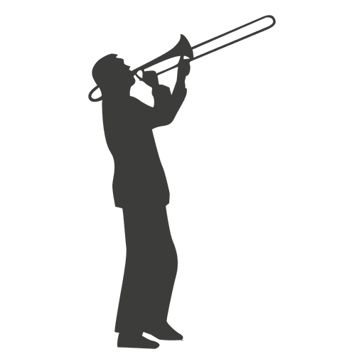 Trombone musician silhouette PNG Design