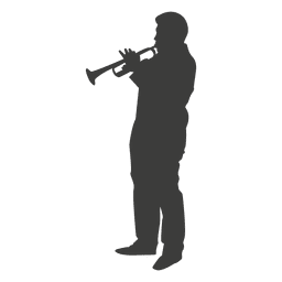 Silhueta de jogador de trompete 2 Desenho PNG
