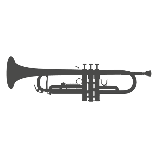 Silueta de trompeta Diseño PNG