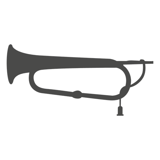 Silueta de trompeta 2 Diseño PNG