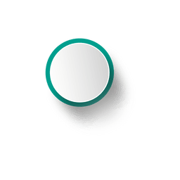 Elipse blanca con borde turquesa Diseño PNG