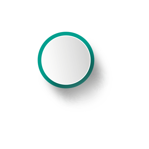 Turquoise rim white ellipse PNG Design
