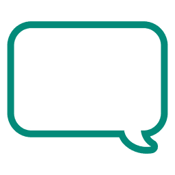Caja de habla turquesa Diseño PNG