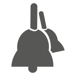 Ícone de dois sinos de natal Desenho PNG