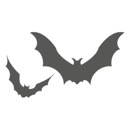 Zwei fliegende Fledermaus-Silhouette PNG-Design