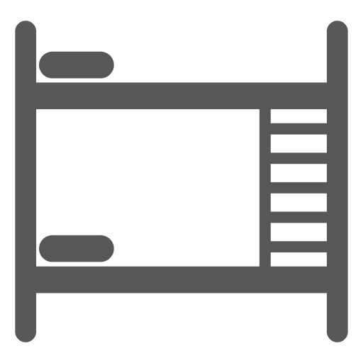 Two story bunk bed icon PNG Design