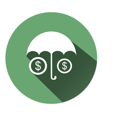 Umbrella dollars circle icon Umbrella dollars circle icon
