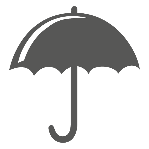 Flache Ikone des Regenschirms PNG-Design