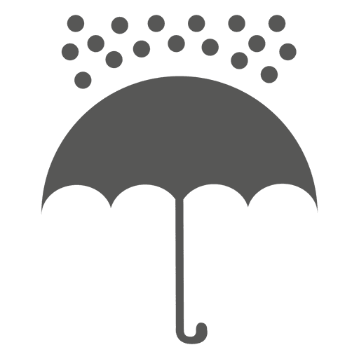Umbrella with dots above PNG Design