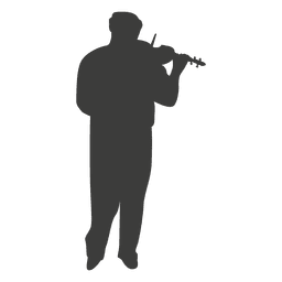 Violinist musician silhouette PNG Design