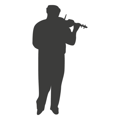 Violinist musician silhouette