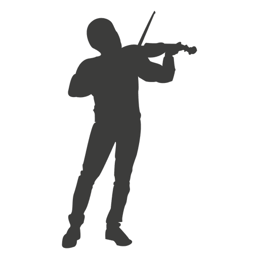 Silhueta de m?sico violinista 2 Desenho PNG