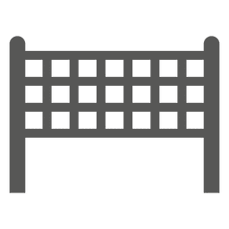 Icono plano de red de voleibol Diseño PNG