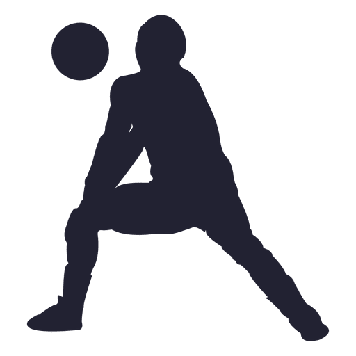 Volleyball player silhouette PNG Design