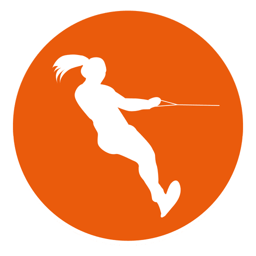 Icono de círculo de esquí acuático Diseño PNG