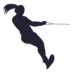 Silhueta de menina de esqui aquático Desenho PNG