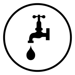 Ícone de círculo da torneira de água Transparent PNG